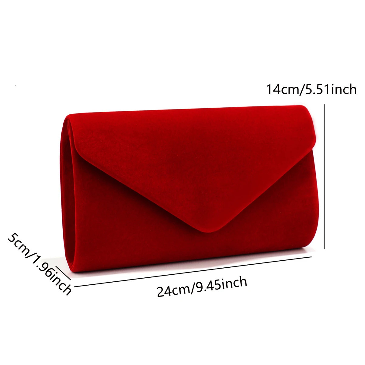 Red womens evening bag cover envelope party wedding handbag with Chen shoulder clutch velvet fashion wallet 250402