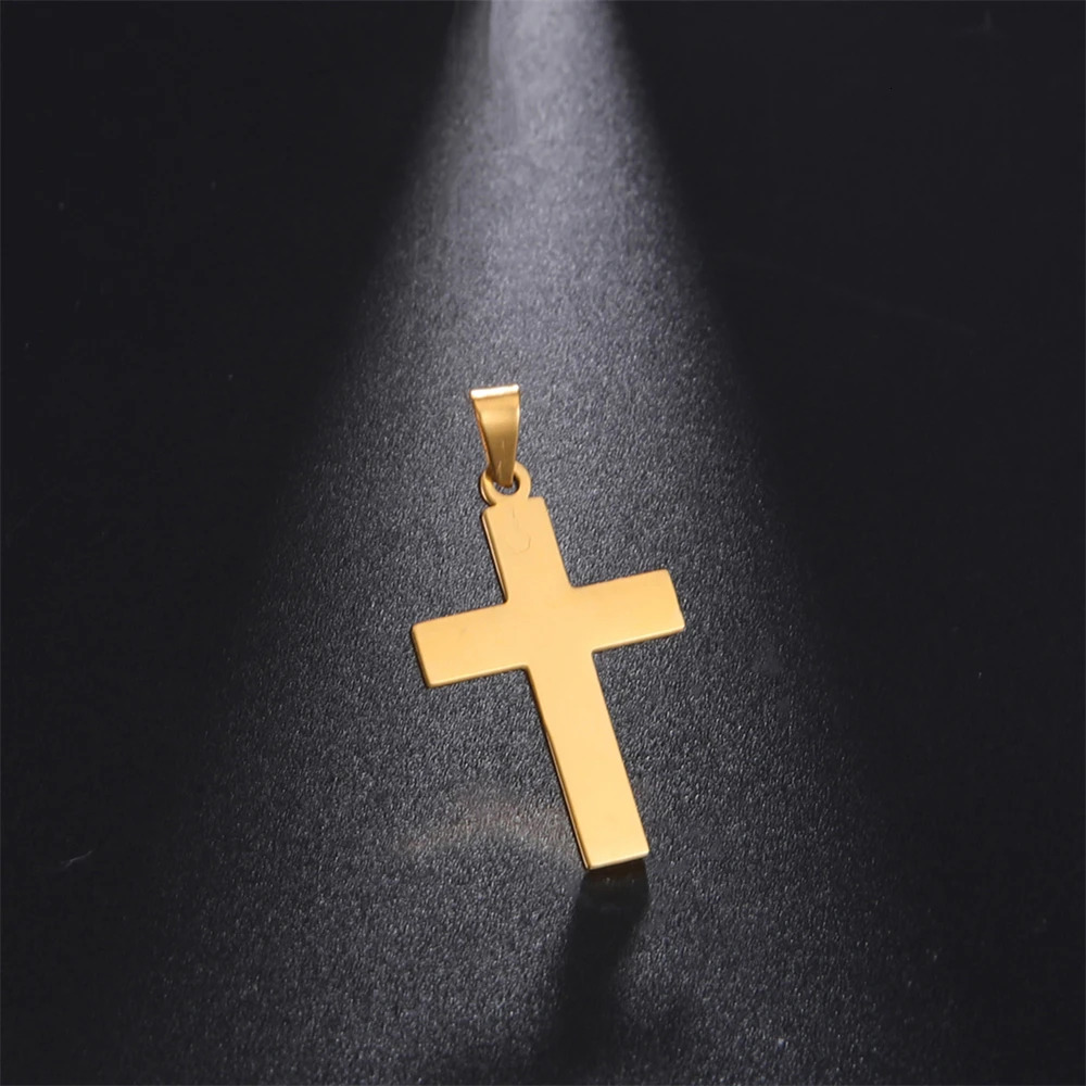 Wholesale 316 stainless steel cross pendant bulk accessories charming cool boys and girls punk hiphop jewelry DIY making gifts 250325