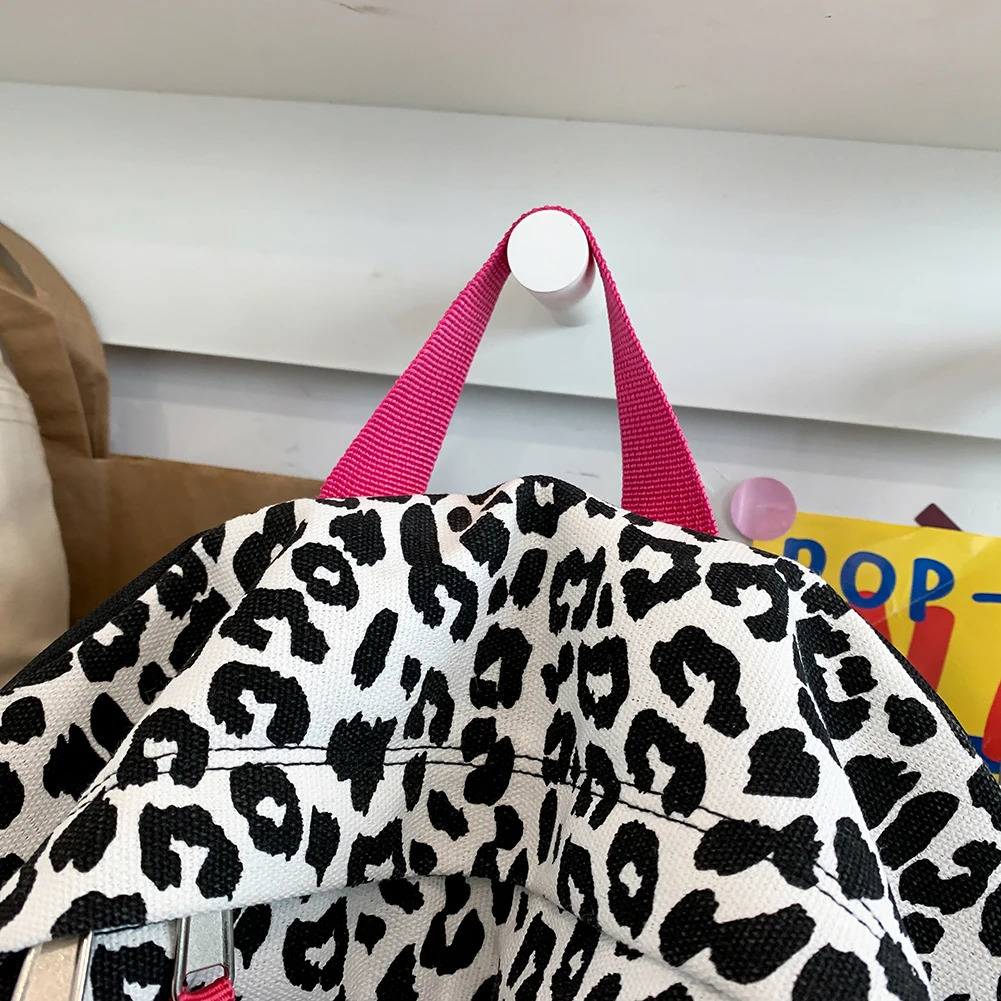 Womens Canvas Zebra Cow Pattern Printed Backpack Pre made Style Womens Large Handbag Womens Backpack 250402