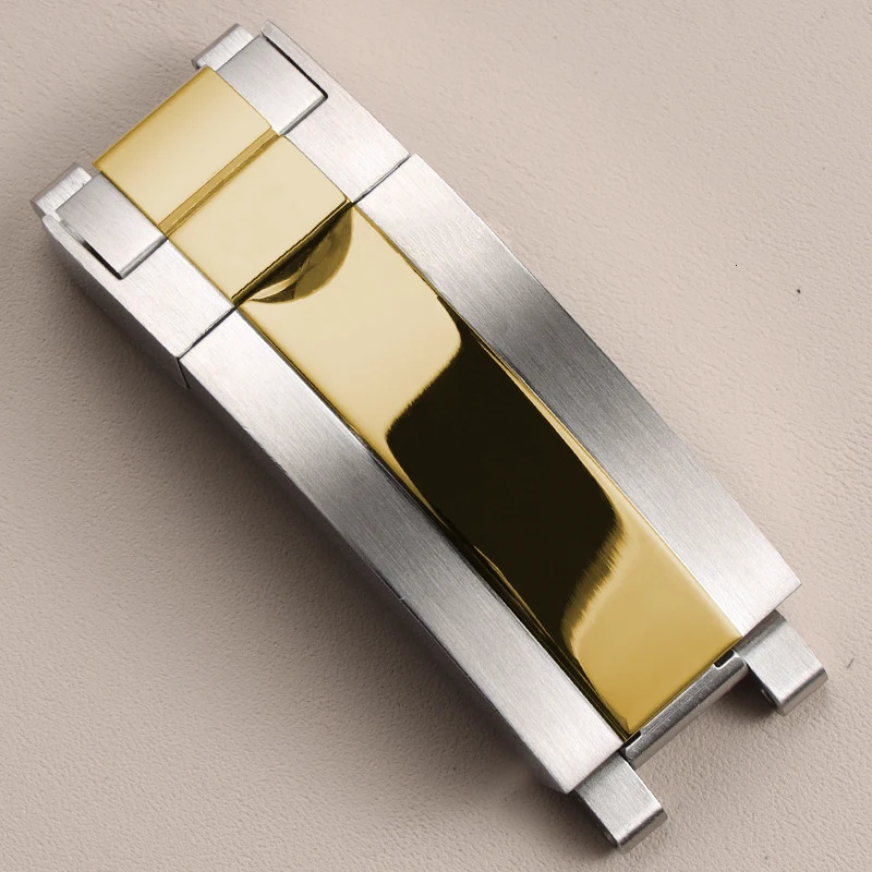 high quality 99mm silver gold gildelock solid stainless steel watch buckle for Rolex GMT Submariner Daytona deployment clasp 251107