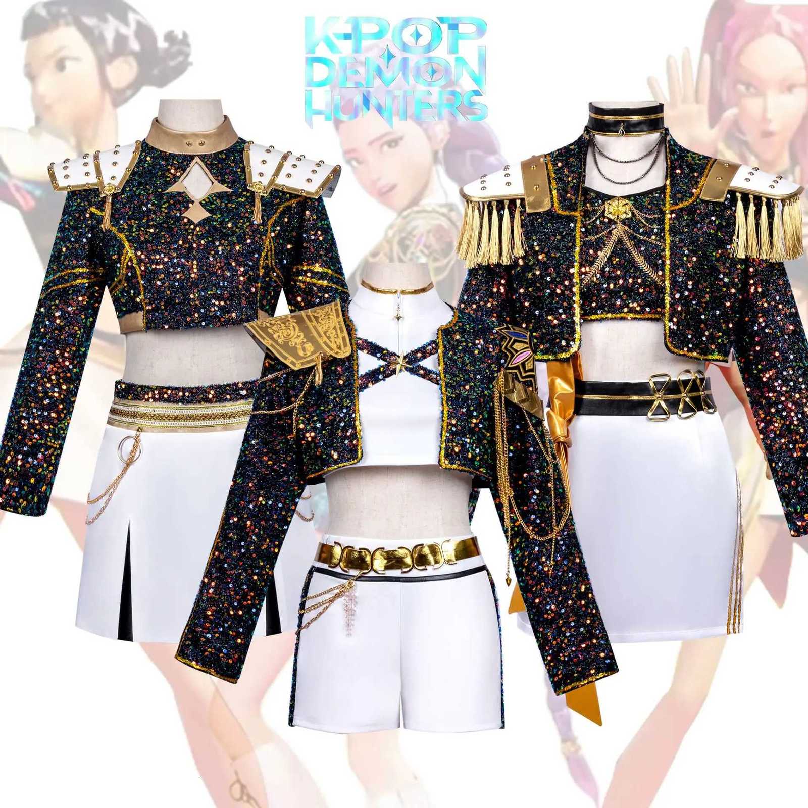Anime KPop Demon Hunters Rumi Mira Zoey Cosplay Costume Uniform Halloween Carnival Party Christmas Play Role Clothes Clothing W251107