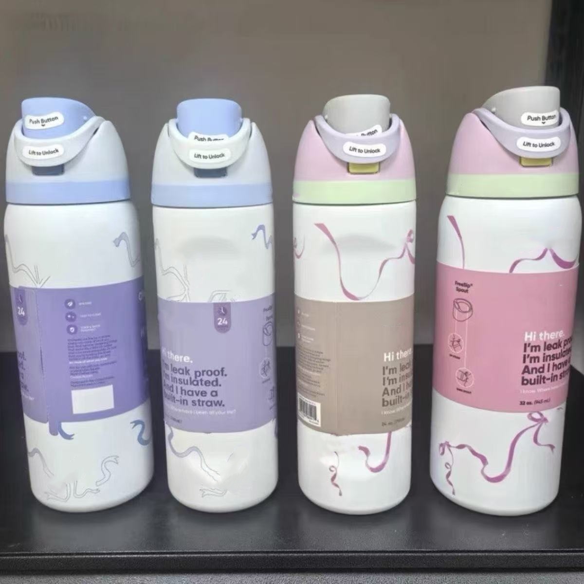 designer Insulated Stainless Steel Sports Water Bottle Tumbler for Outdoor Camping, 3 Sizes (19oz, 24oz, 32oz), Vacuum Sealed Travel Mug dh3628137