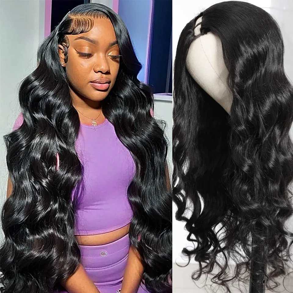 1632 Inch V Part Wig Human Hair Long Body Wave Brazilian Hair Wig For Women 200 Density V Shape Wig Brazilian Hair Wigs W251107