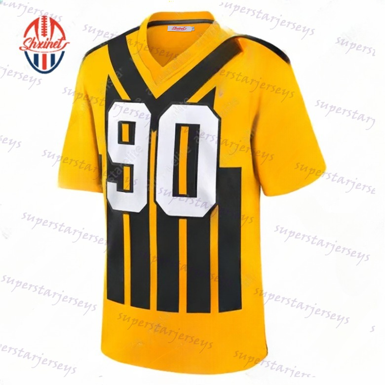 Custom Design Throwback Jerseys Aaron Rodgers Jack Sawyer Will Howard DK Metcalf Watt Football Queen Joey Porter Jr Franco Polamalu Fitzpatrick Freier