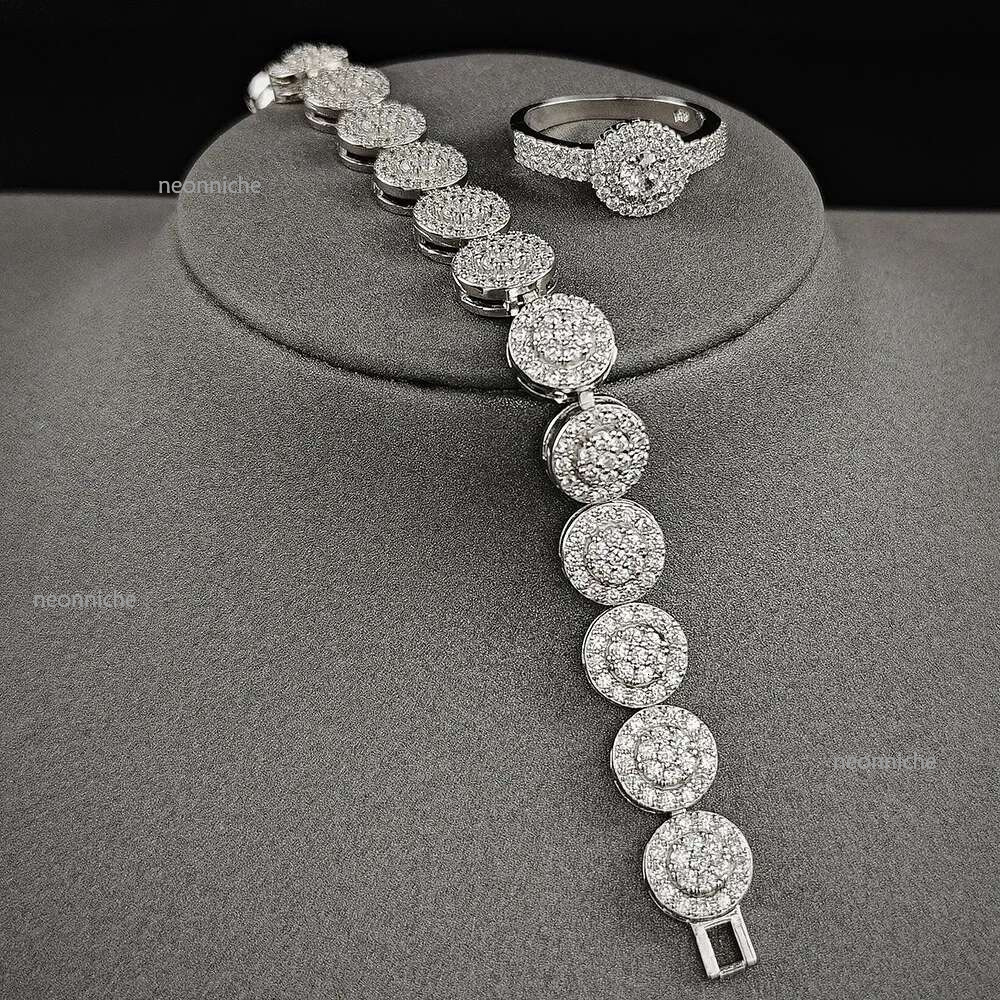 Designer jewelry Design Sterg Sier Bangle Vvs Moissanite Dia Fine Jewelry Smile Tennis Chain Bracelet for Men and Women dnlan