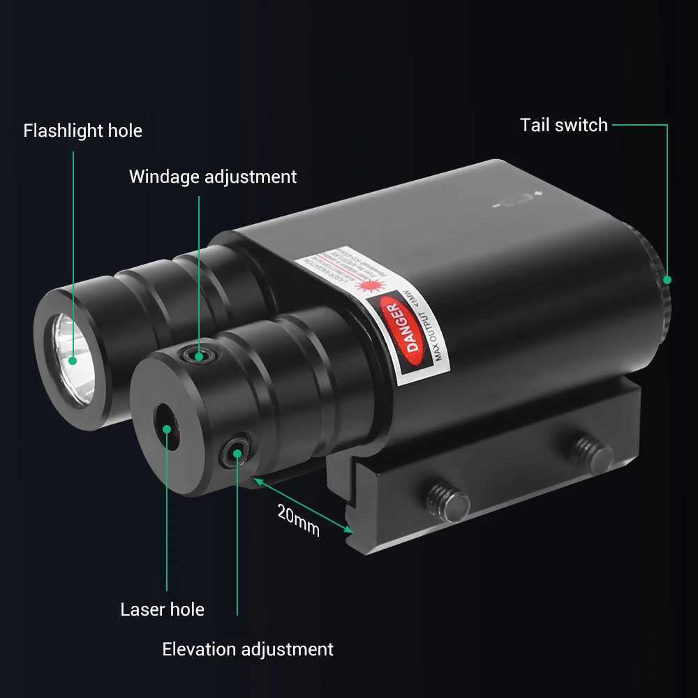 Pistol Weapon Gun Light Red Green Blue Laser Sight Pistol Handgun Torch Hunting Flashlight Red Green Laser Sight for 20mm RailsZ250407