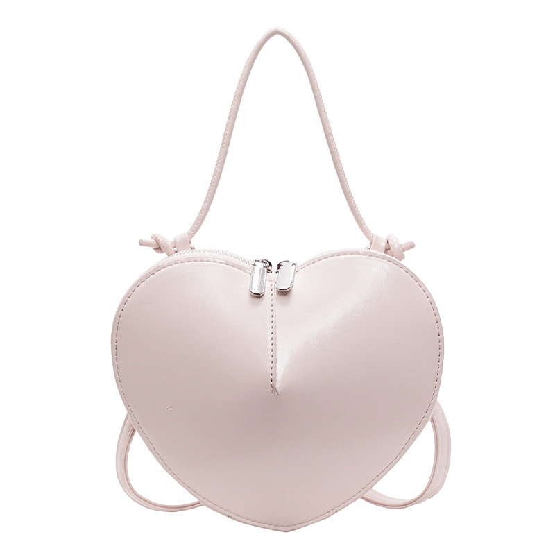 2025S Designer Women S Bag Red Women S New High End Texture Niche Winter Single Shoulder Crossbody Bag Internet Famous Simple Peach Heart Small Bag