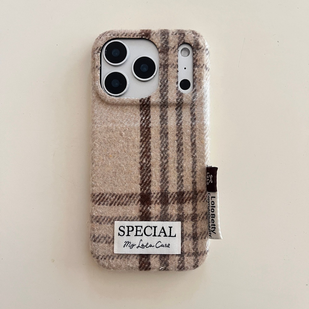 Velvet Color-Block Striped Phone Case Compatible with iPhone 17/16 Pro Simple Anti-Drop 15/14 Niche