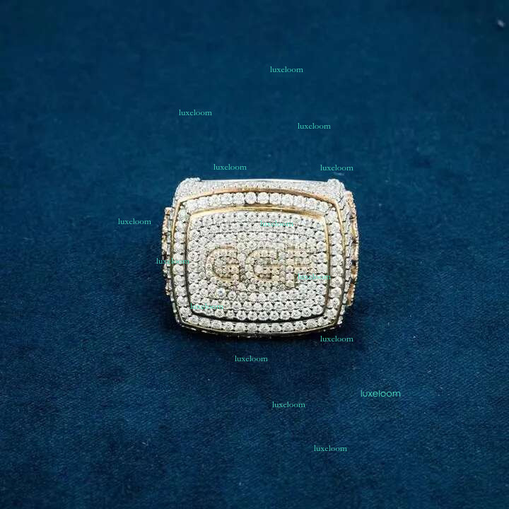 Hip hop Moissanite star gold-plated sier VVS finger ring for men