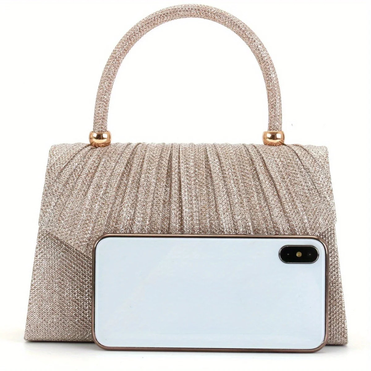 JIOMAY Womens Classic Folded Handbag with Detachable Shoulder Strap and Elegant Cross Body Bag Suitable for High End Wedding Parties 250402