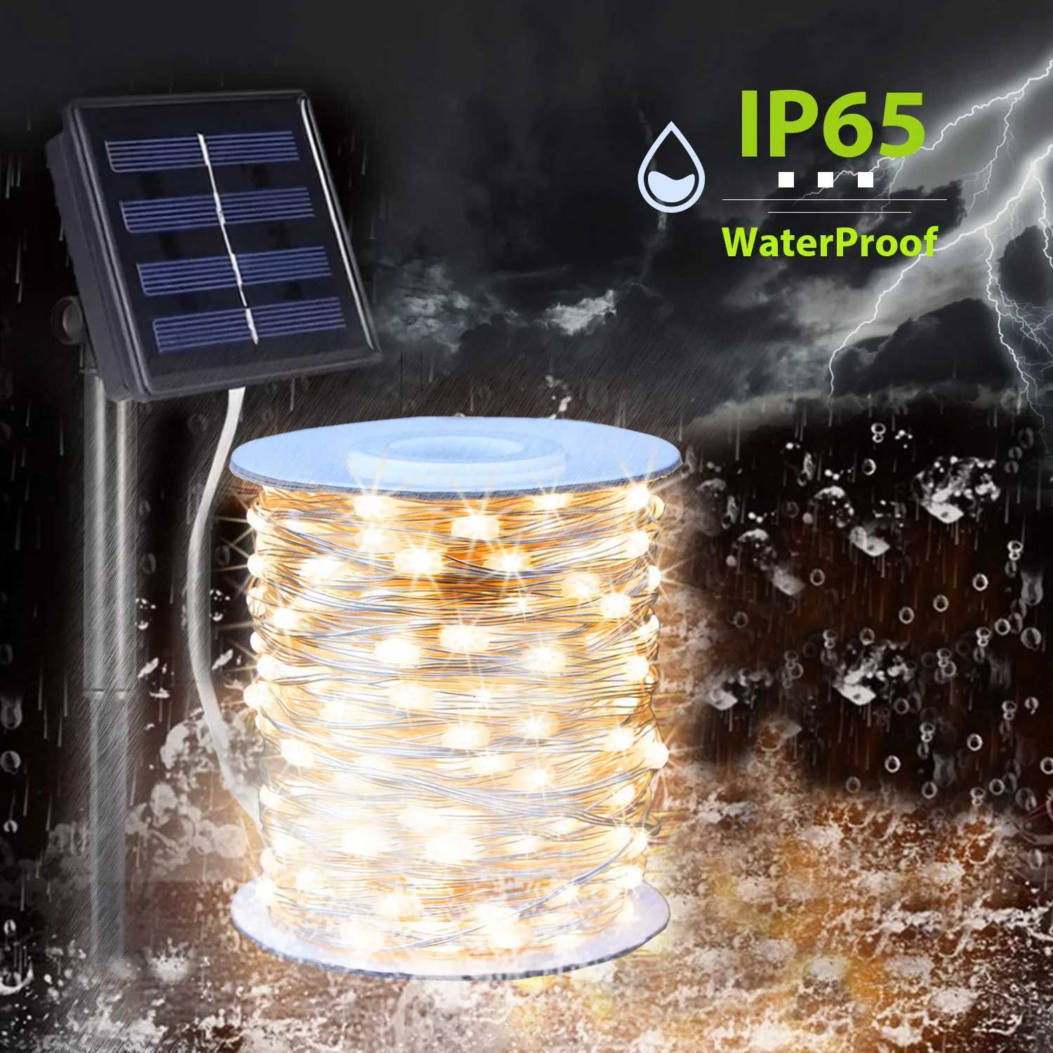 50Meters Solar Power String Lights LED Waterproof Fairy Lights for Holiday Wedding Outdoor Garden Room Decoration W251107