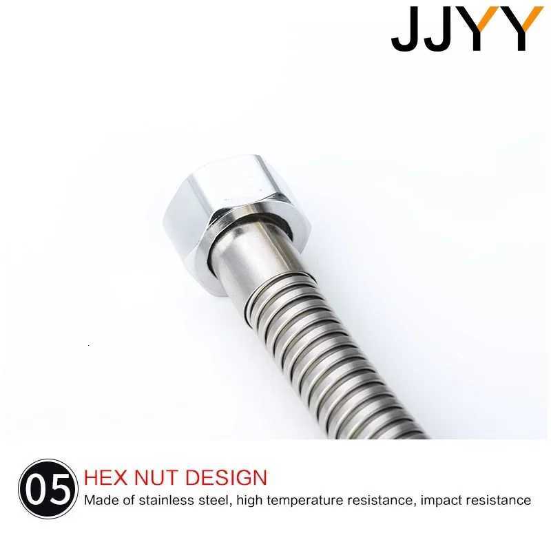 Stainless Steel Shower Hose 15M 2M ible Thick Silicone High Pressure Resistant Bathro Faucet Hose Y251107
