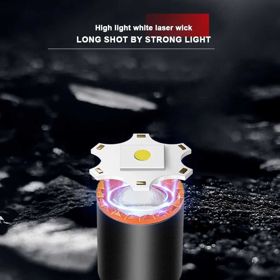 Mini Super Powerful LED Flashlight Rechargeable Zoom Waterproof Lamp Small Portable Lantern Ultra Bright Outdoors Camping TorchW251106