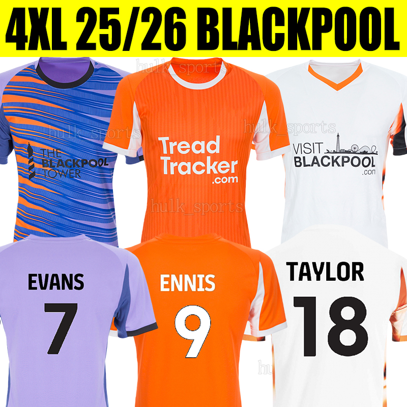25 26 BlAckPool Soccer Jerseys FLETCHER HAMILTON ENNIS HANSSON BLOXHAM IHIEKWE CASEY COULSON 2025 2026 men kids Kits socks football shirts