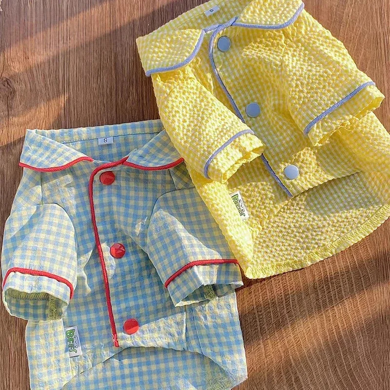 Dog Clothes Pet Plaid Loungewear Comfort Maltese Bigbear Schnauzer 250407