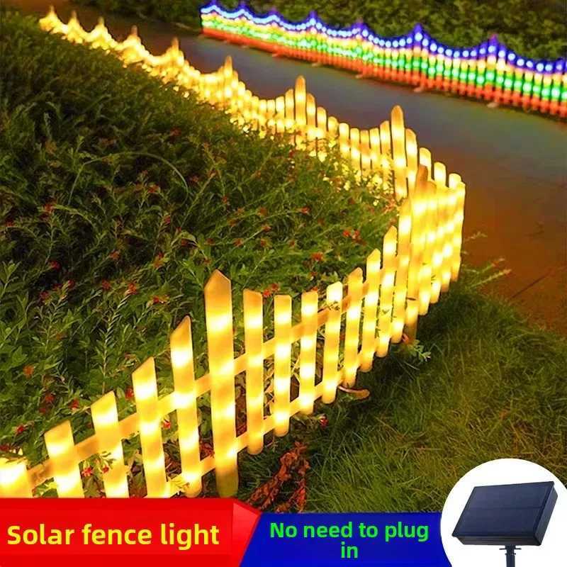 Outdoor Solar Fence Light Waterproof Fence Light Park Lawn Holiday Decorative Lights Christmas Atmosphere Lights W251107