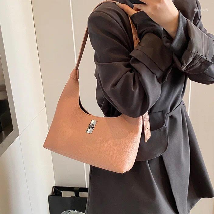 Hobo Brand Designer PU Leather Women's Shoulder Bag Retro Lock Crossbody Hobos Handbag