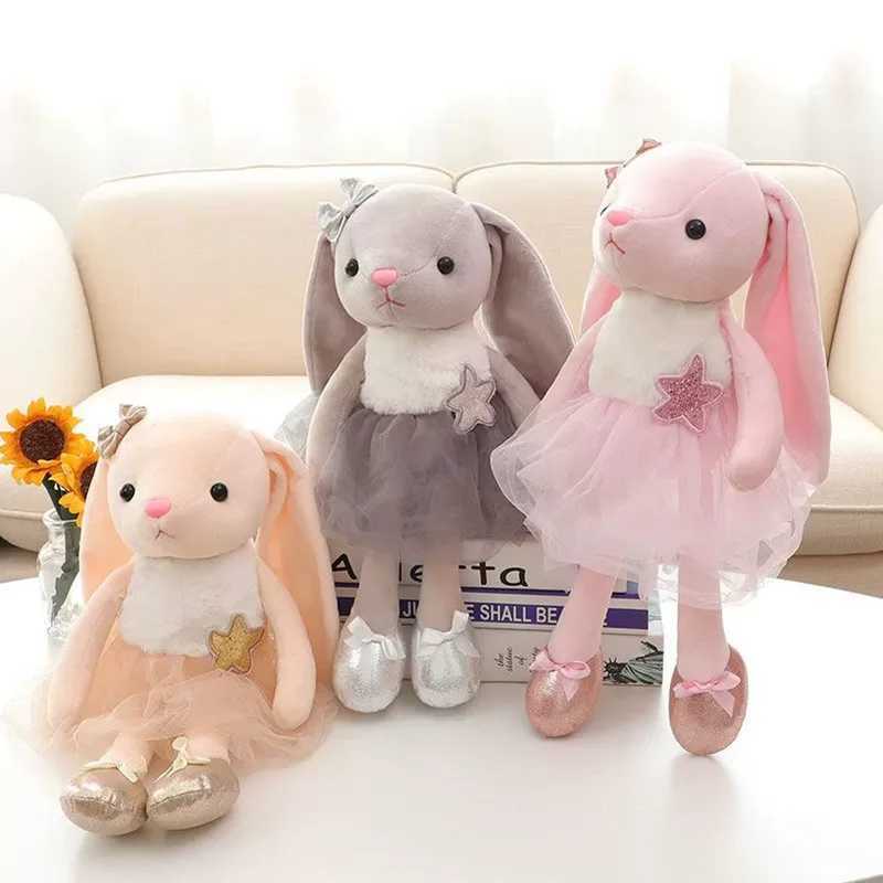 Creative Ballet Cute Soft Cute Long Eared Rabbit Plush Toy Soothing Sleeping Doll Giving Girls Holiday Gifts C251107