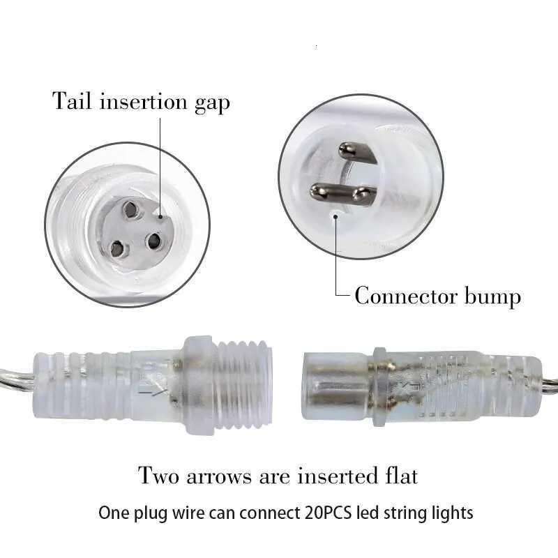 5m-28m Outdoor Christmas Garland LED Curtain Icicle String Lights Fairy Light Droop 06-08M Mall Garden Street Decorative Light W251107