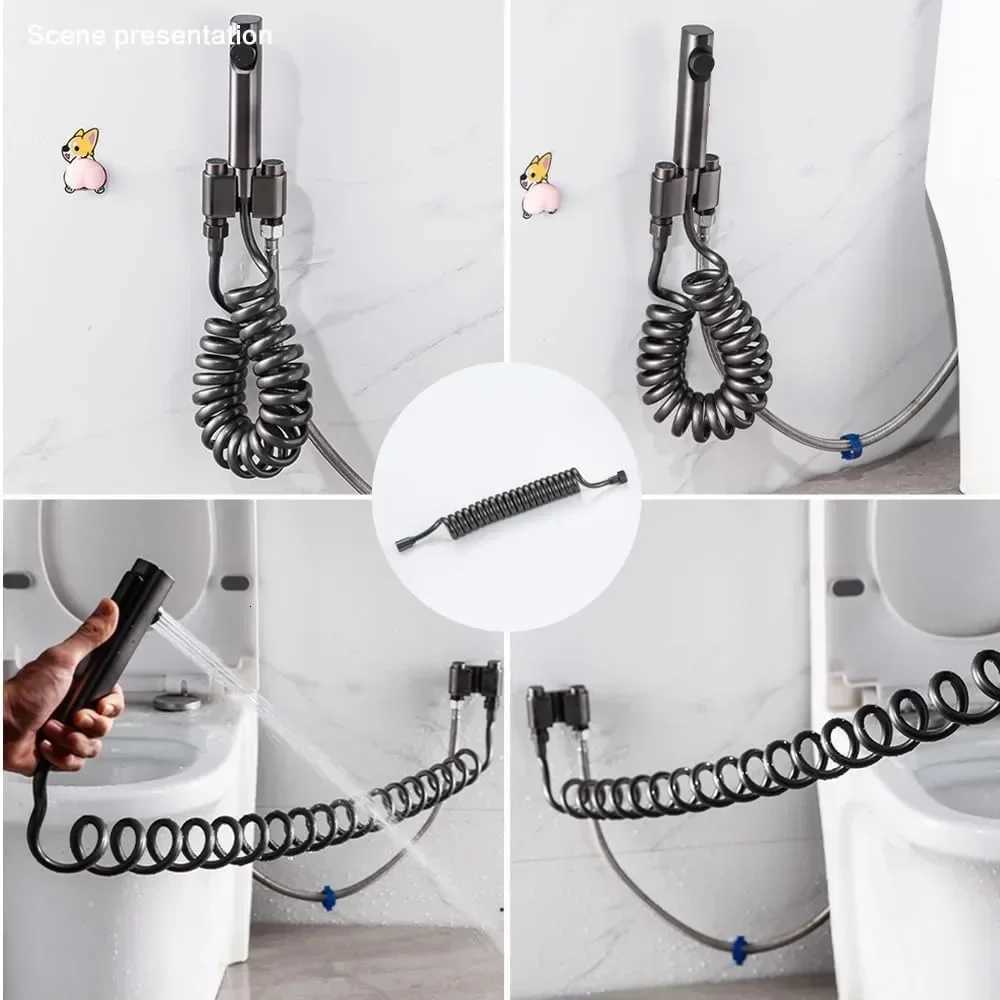 5m 2m Toilet Bidet Sprayer Water Plumbing Accessories ible Spring Shower Hose Telephone Line Design for Bathro Sink Y251107
