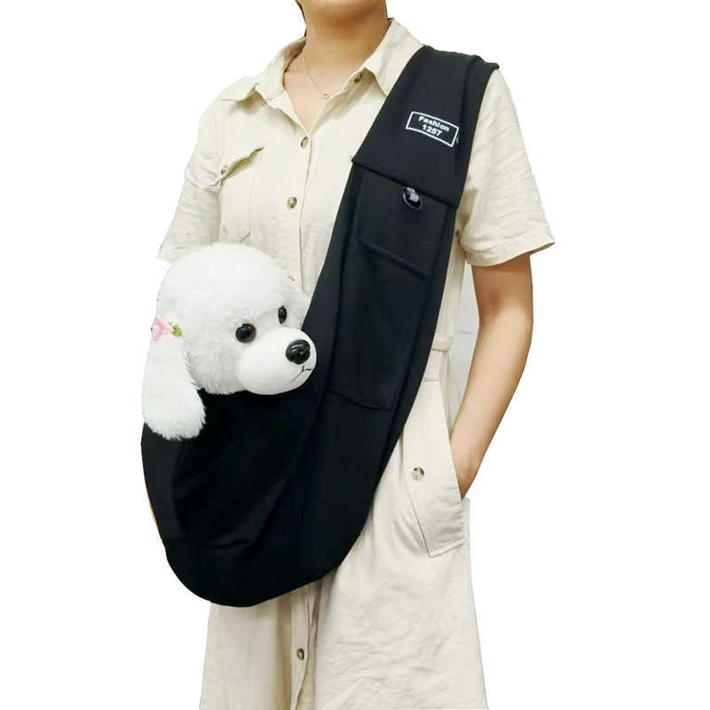 Pet supplies crossbody pet bag mesh cat bag dog outdoor portable shoulder bag waffle