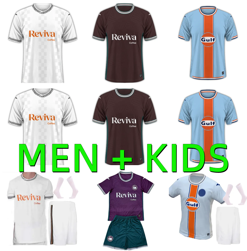 25 26 Swanseas City soccer jerseys 2025 2026 CABANGO TYMON FRANCO CULLEN COOPER VIPOTNIK RONALD EOM home away GINNELLY football Shirts men kids kit