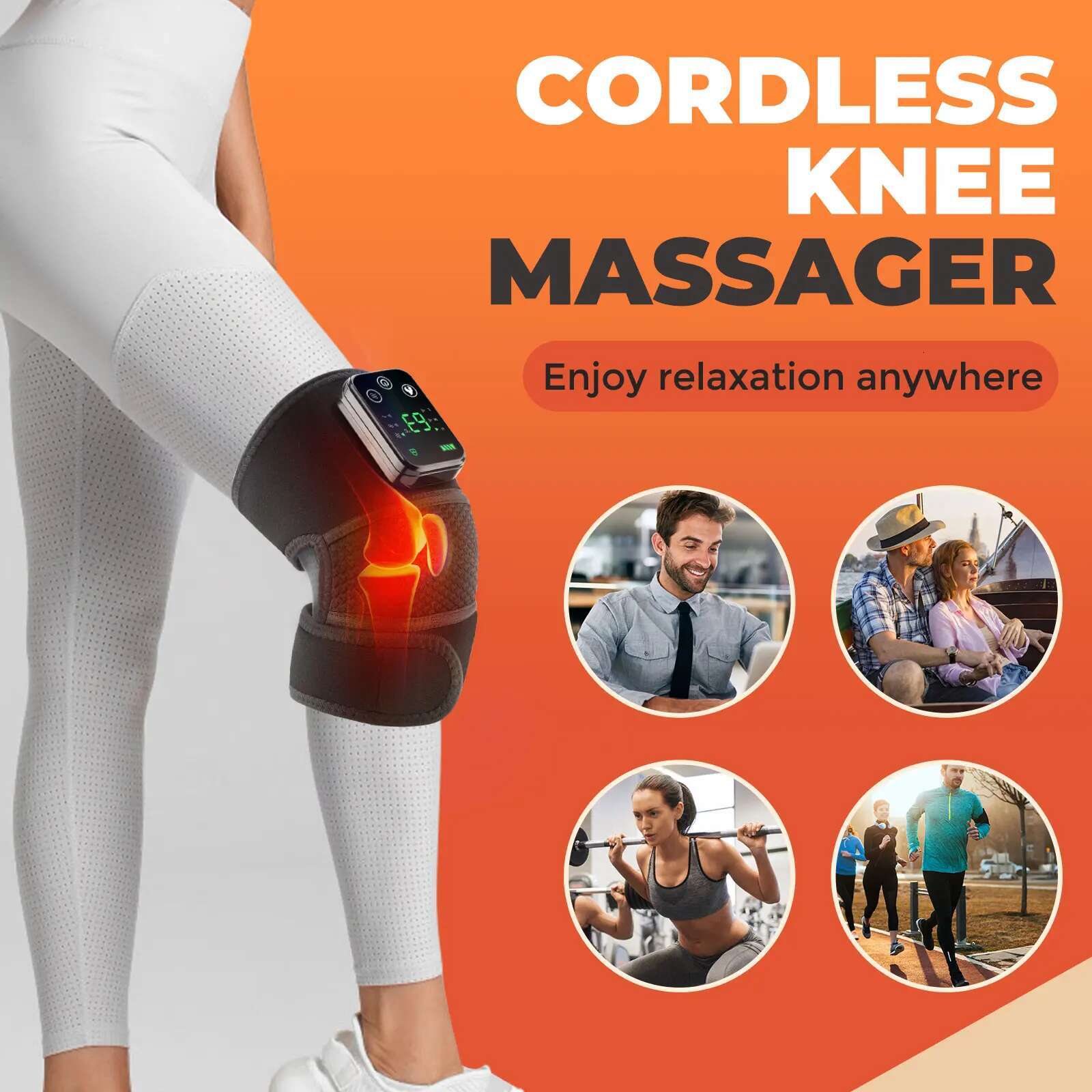 Multifunction Leg Massager Joint Heating Vibration Massage Elbow Shoulder Support Thermal Knee Pad Blood Circulation