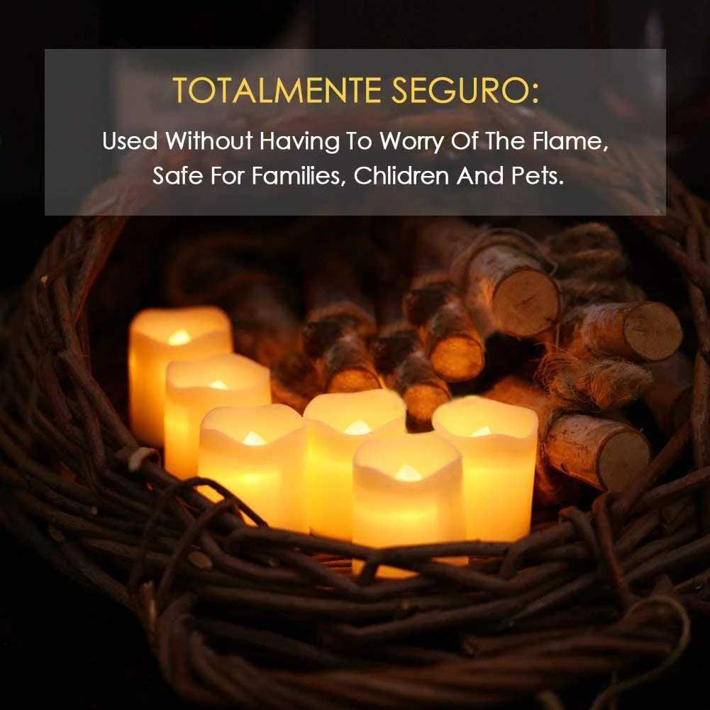 24Pcs/Set Flameless LED Candle Creative ing Led Tea Light Warm White Flameless Candle Halloween Christmas Decor Candle Light W251107