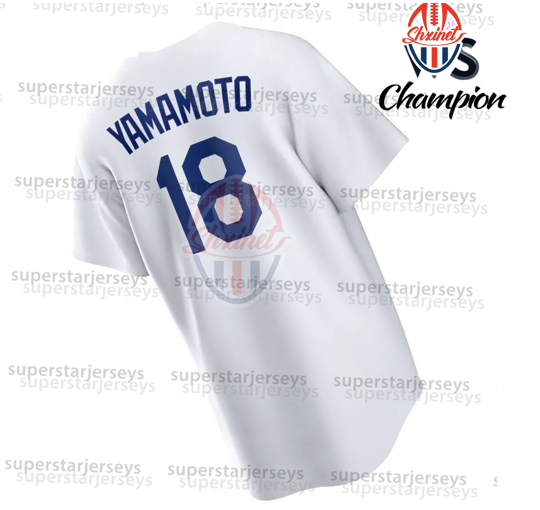 Custom 2025 World Series Champion Baseball Jerseys Yoshinobu Yamamoto Shohei Ohtani Mookie Betts Roki Sasaki Tommy Edman Freddie Freeman Smith Edman