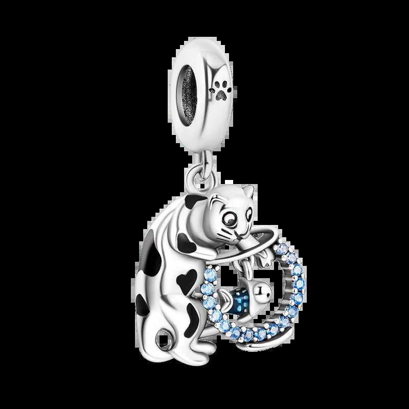 Cat Collection 925 Silver Charms Bead Persian Bell Anderson Multifarious Cats Dangle Fit Bangle Bracelet Necklace DIY JewelryXJ251107