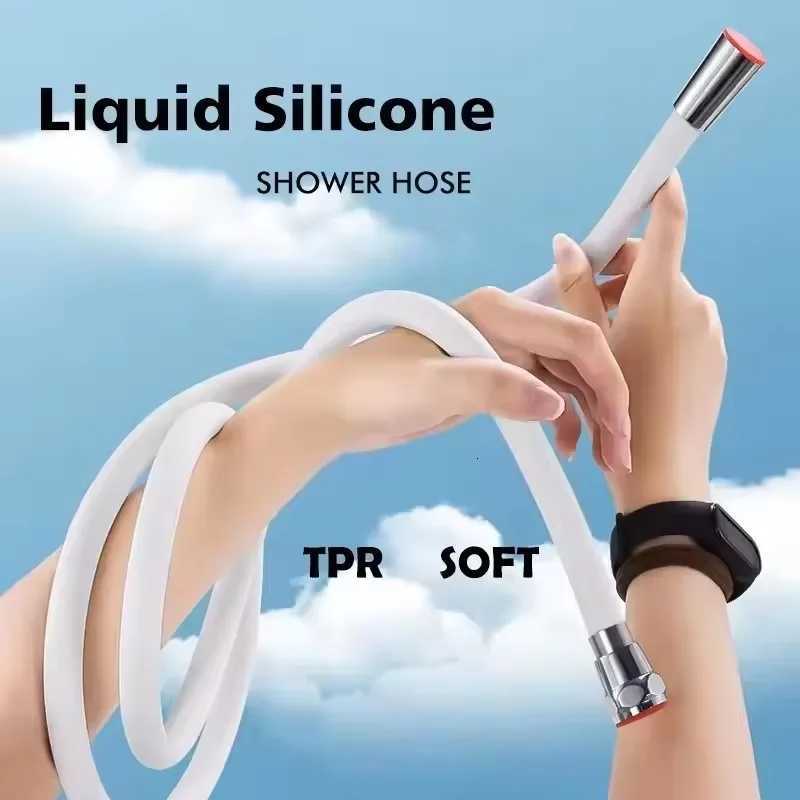 Upgraded Bathro Silicone Shower Tube Bend Arbitrarily Hose Explosion Proof Anti Winding Shower Hose High Toughness Design Y251107