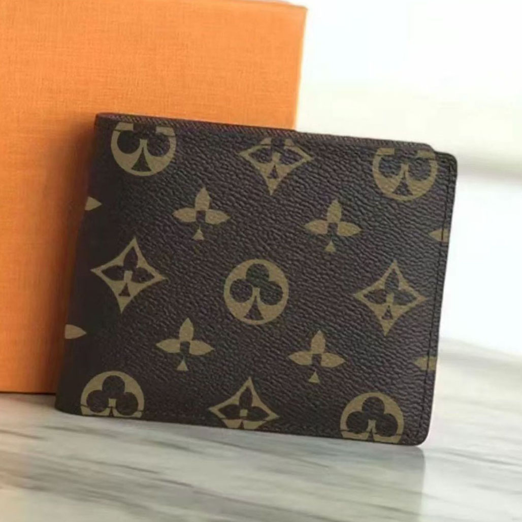 10A High quality designer wallet luxurious leather wallet fashionable designer wallet men's retro suit clip pocket wallet classic card slot coin wallet