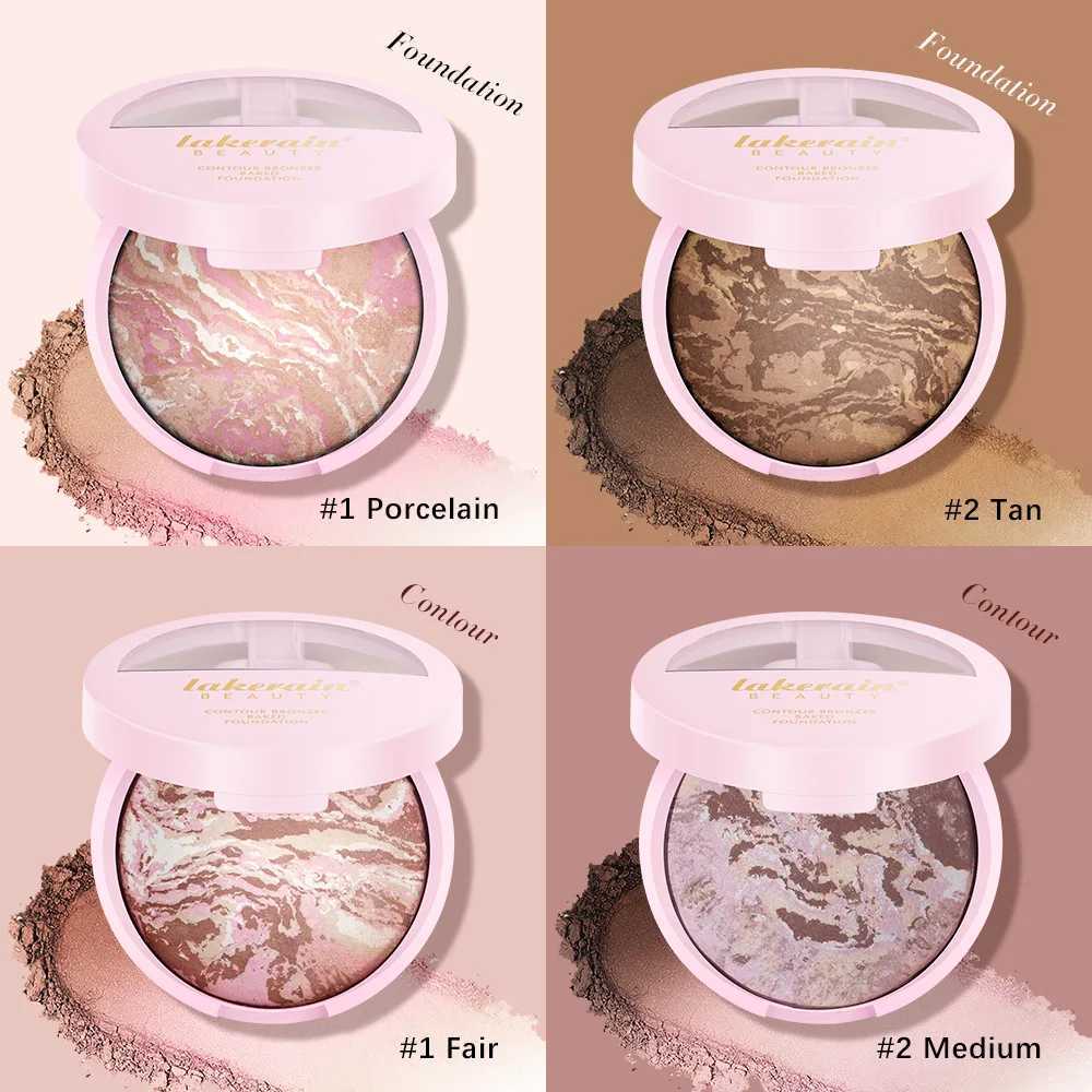 Matte face foundation make-up bronze powder pressing compact durable oil control transparent loose face powderXJ250407