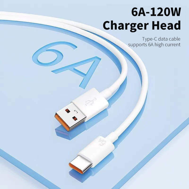 Premium Quality Thickened Wire 6A Fast-Charging Cable (USB To Type C) Designed Specifically For OnePlus and Vivo Phone