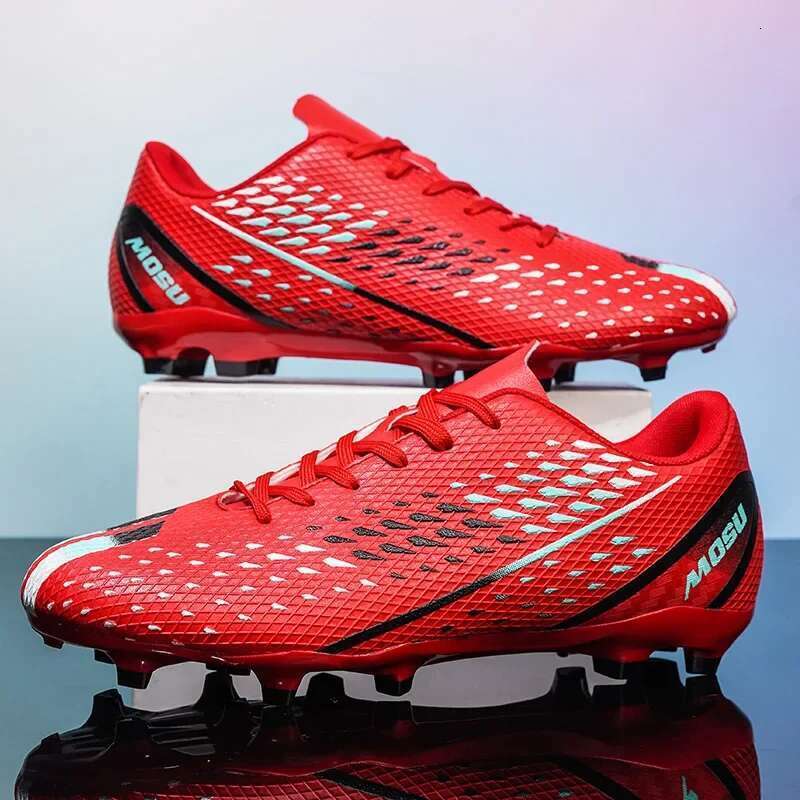 Men Football Breathable Indoor Training Soccer Shoes Futsal Long Spikes Ultralight Non-Slip Outdoor Sport Cleats Grass
