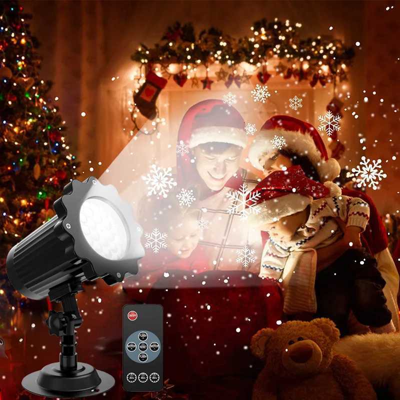 New LED Blizzard Snowflake Projector Lamp Special for Outdoor Lawn Christmas party atmosphere decoration snowflake lights W251107