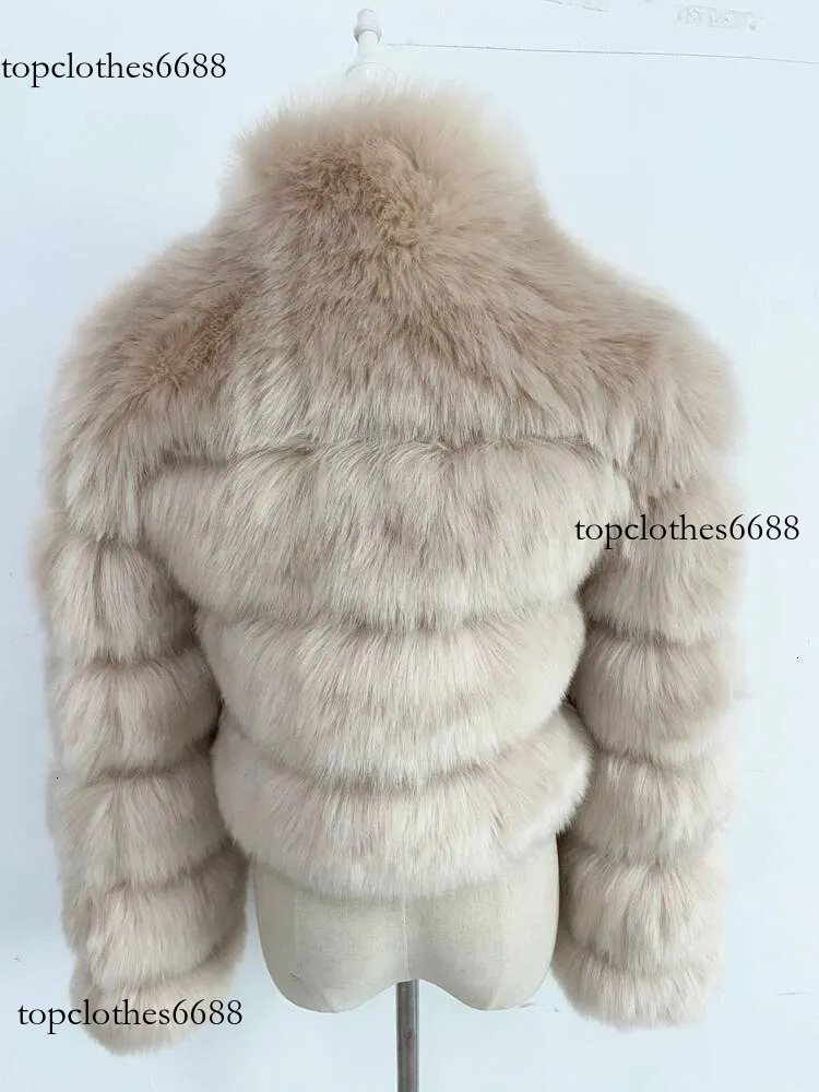 ZADORIN New Fashion Short Winter Fox Coat Woman Stand Collar Thick Warm Furry Jacket Faux Fur Cropped Top