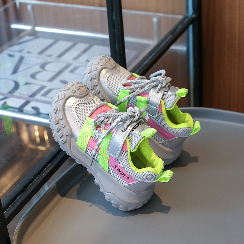 Kids Running Trainers Fashion Students Sport Shoes Boy Girl Toes Capped Toddler Kidszworld Children Youth Sneakers Big sizes 21 - 36 K0126