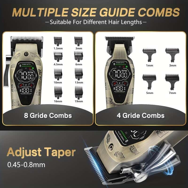 Professional Men, 3 In 1 T-Blade Barber And Set, Mens Cordless Clippers Hair Cutting Kit, Trimmers Barbers, Beard Trimmer For Men