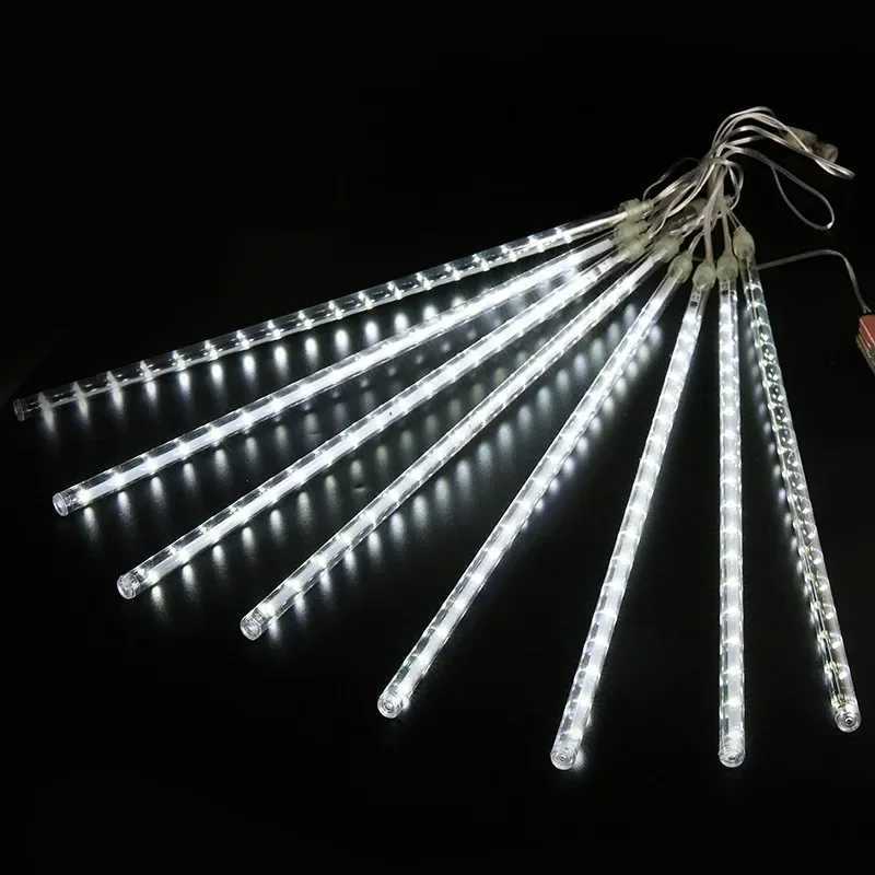 LED Meteor Shower Light Gorgeous Street String Light 32/24/16/8 Tubes Waterproof 2025 Christmas Party Garden Holiday Decorations W251107