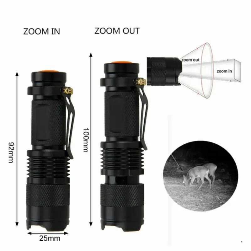 IR 850nm/940nm Infrared Flashlight Torch Hunting Radiation Night Vision light Zoomable Tactical Flashlight Torch Waterproof LampW251106