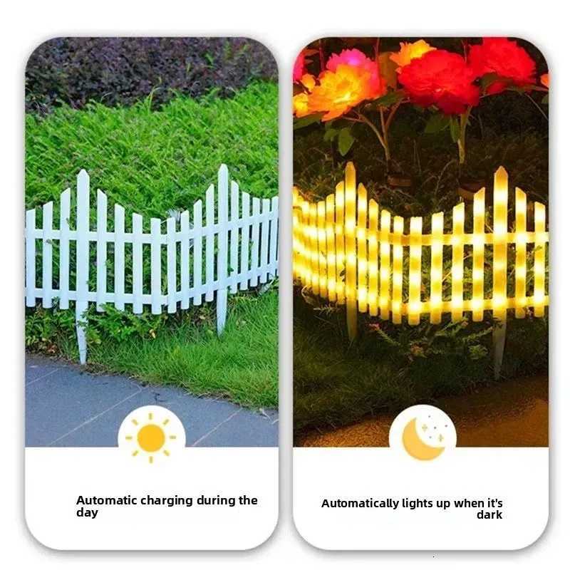 Outdoor Solar Fence Light Waterproof Fence Light Park Lawn Holiday Decorative Lights Christmas Atmosphere Lights W251107