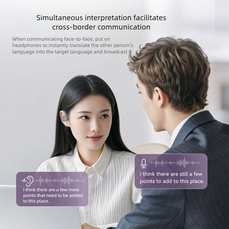 Well-known Brand Designer AI Intelligent Real-time Translation Ear-hanging OWS Non-in-ear Bluetooth Headset