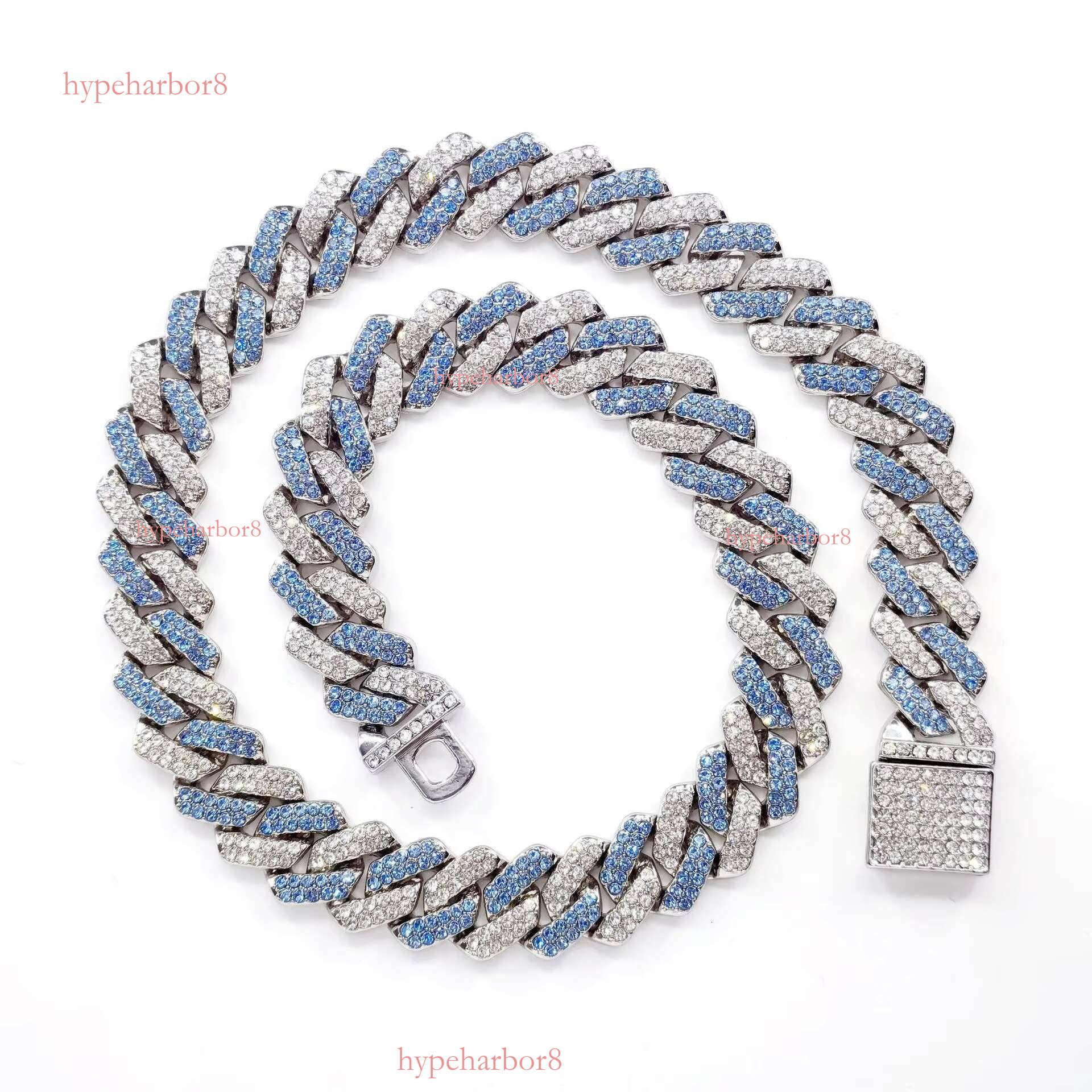 Iced Out Dia Necklaces Prong Miami Cuban k Chain For Men Icy Gold Plated Hip Hop Jewelry for Rapper