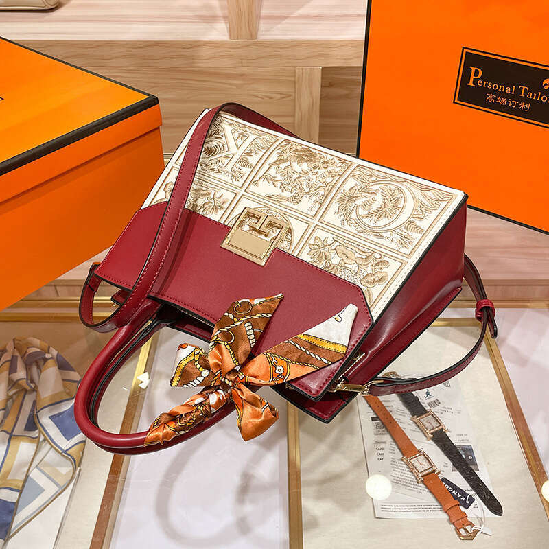 Designer Bag Embroidered Gift Newlywed Mother Red Wedding Elders And In Law Handbag Crossbody For Women