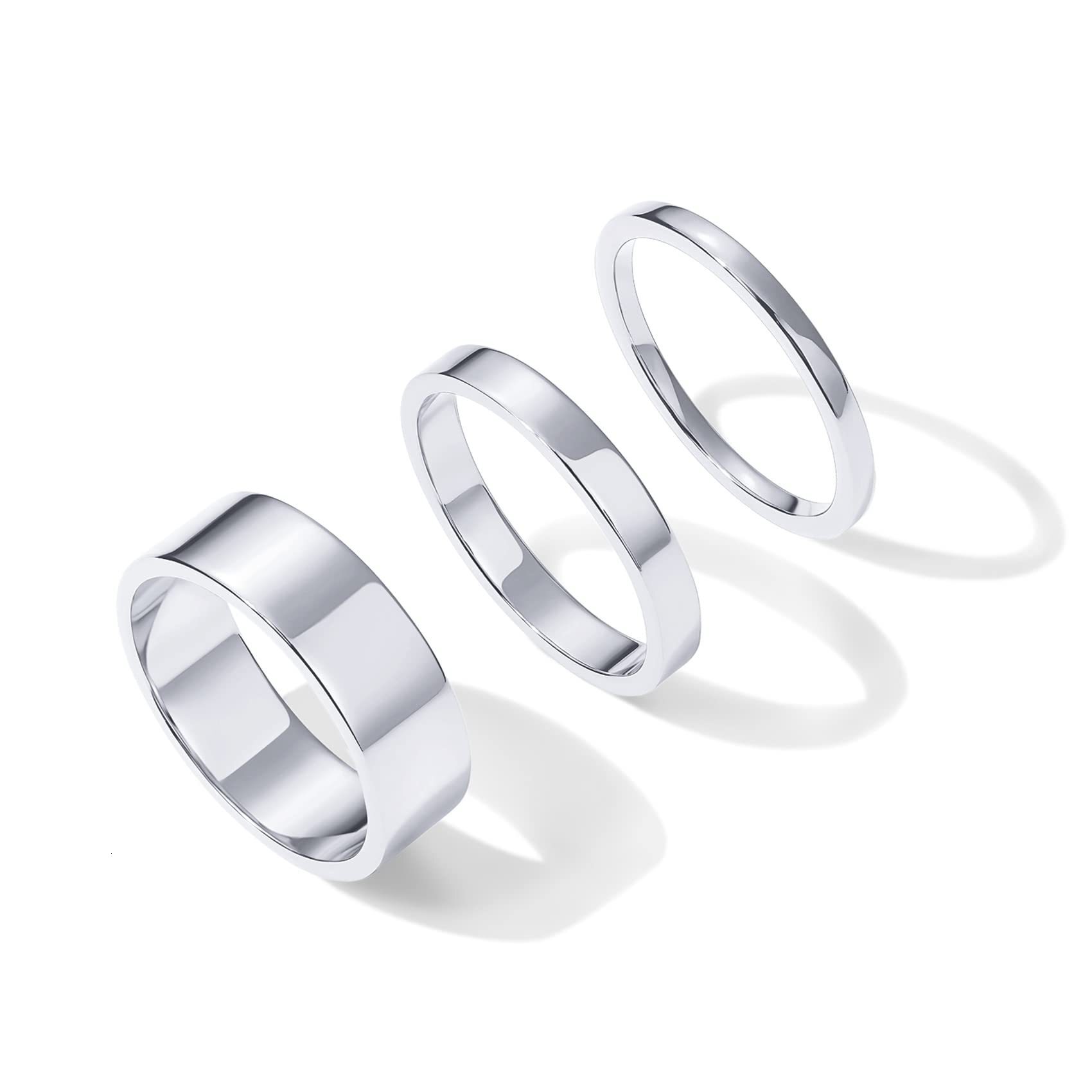 Hot selling stainless steel gold-plated 3-ring set, niche minimalist women's gold stacked ring