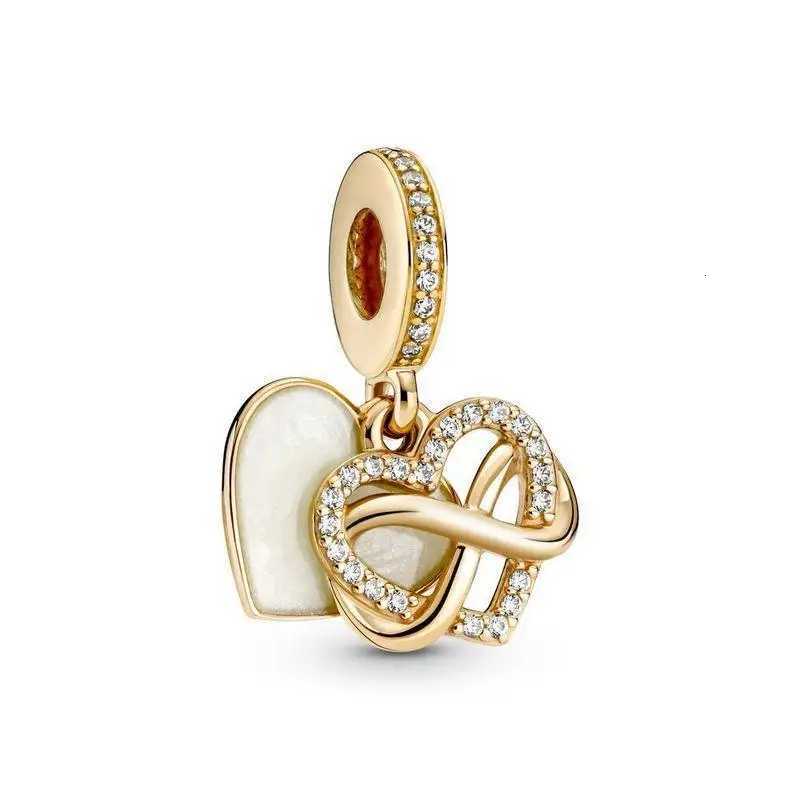 2025 New Gold High Heels BicyclesHeart-shaped Pendant Suitable For European Original Bracelet DIY Charm Jewelry 925 SilverXJ251107