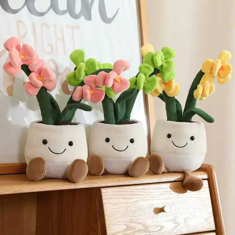 35cm flowerpot figurine simulation filled plush toy figurine cartoon anime cute pillow fun home decoration office ornament C251107