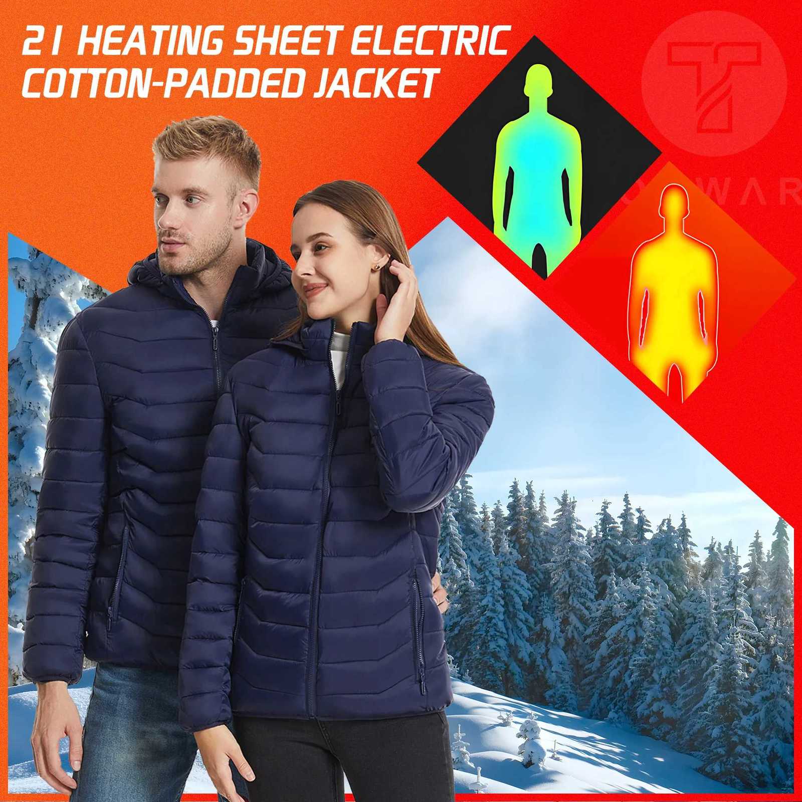 Heated Jacket TODWARM 21 Areas Winter Mens Womens Motorcycle Jacket USB Electric Heating Jacket Heated Vest Moto ThermalT251107