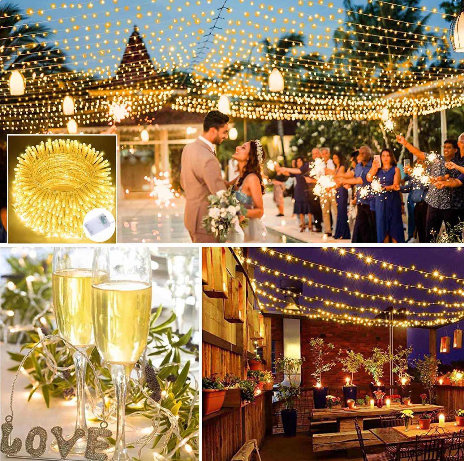 10/20/40/80 LEDs Battery Festoon String Light Fairy Light Valentine Garland for Warm White Bedroom Birthday Wedding Party Decor W251107